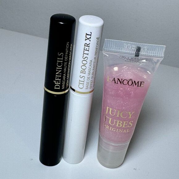 Lancome |‎ Bundle Définicils Mascara, Cils Booster XL & Juicy Tubes Lip Gloss - Picture 1 of 12